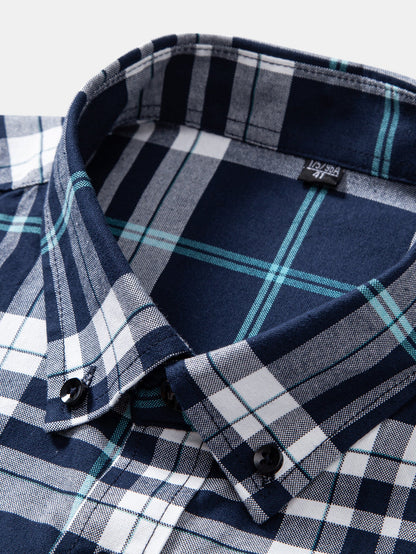 Cowboy Stickerei Baumwolle Kariertes Hemd mit Knöpfen