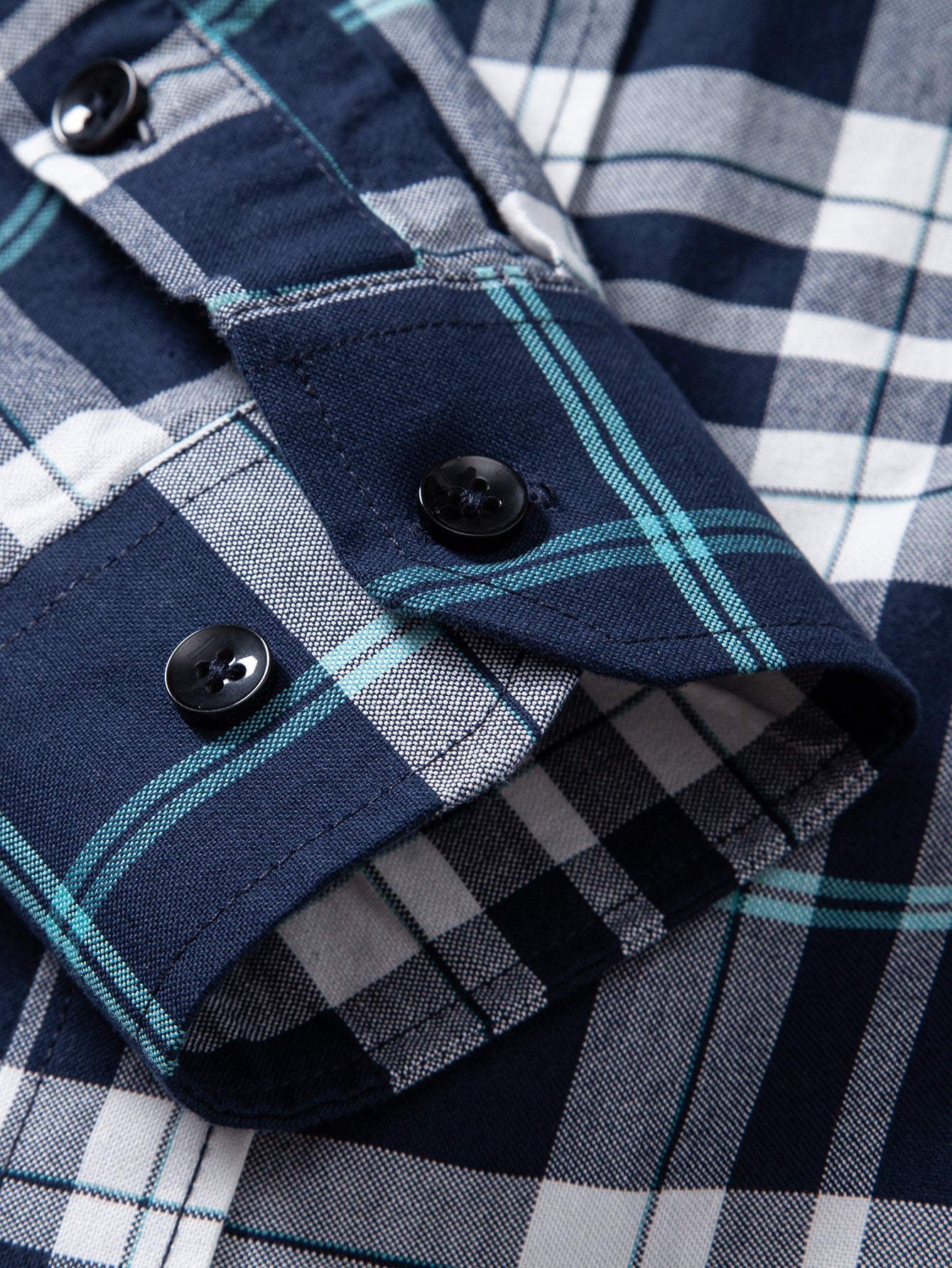 Cowboy Stickerei Baumwolle Kariertes Hemd mit Knöpfen