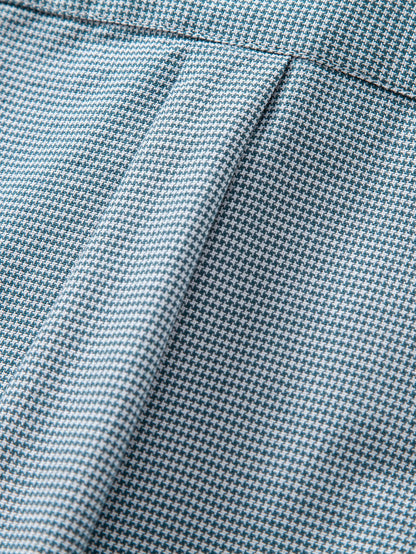 Cowboy-Stickerei Baumwollhemd mit Hahnentritt und Knöpfen