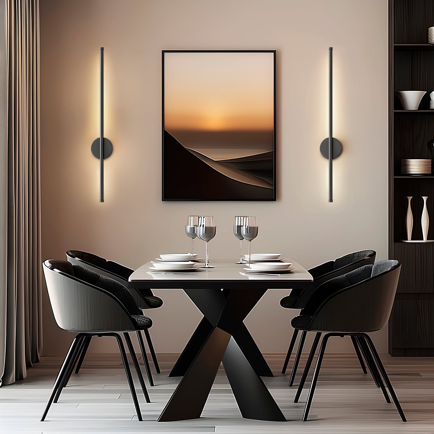 DRAHTLOSE MODERNE WANDLEUCHTEN (SET AUS 2)