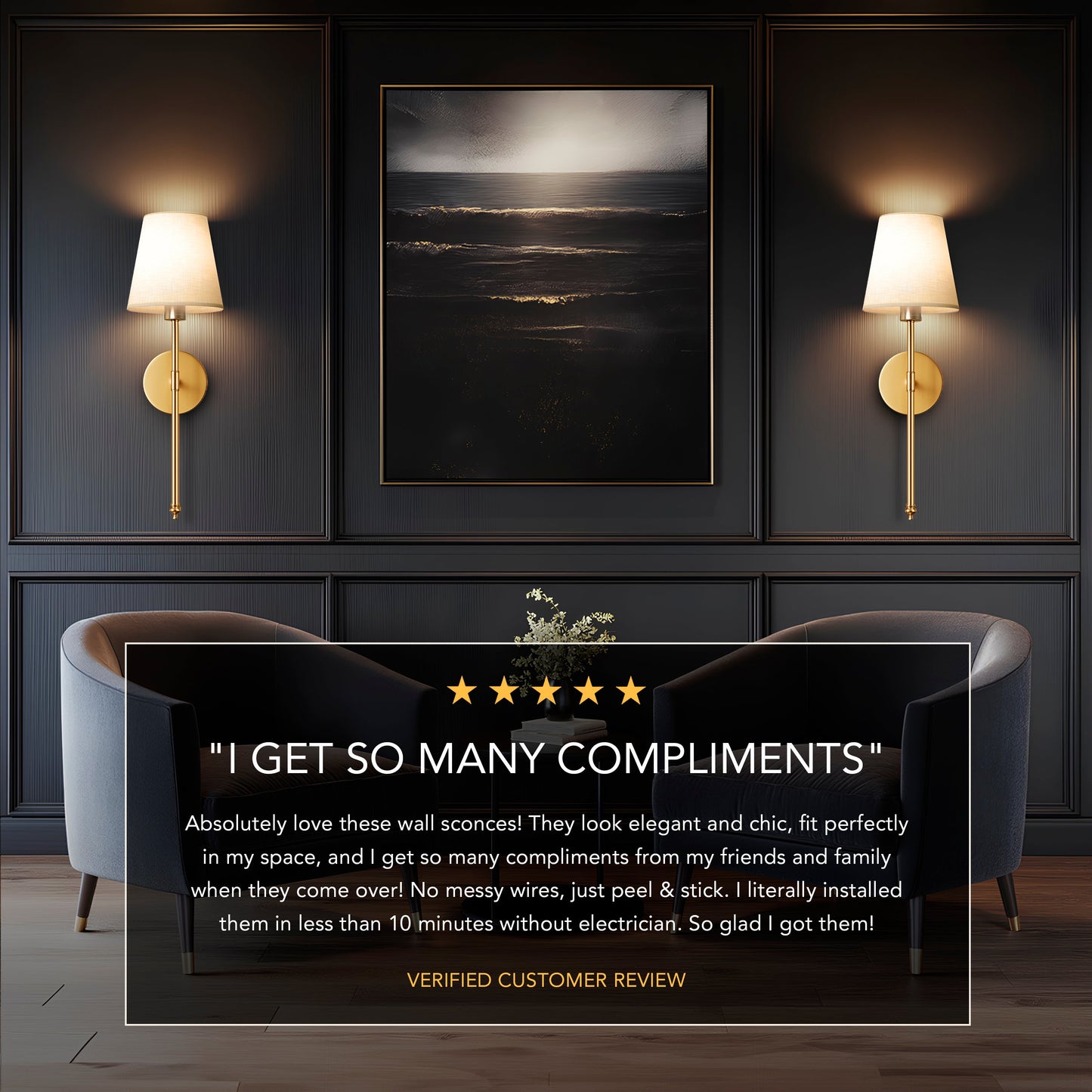 DRAHTLOSE WANDLAMPEN (SET AUS 2)