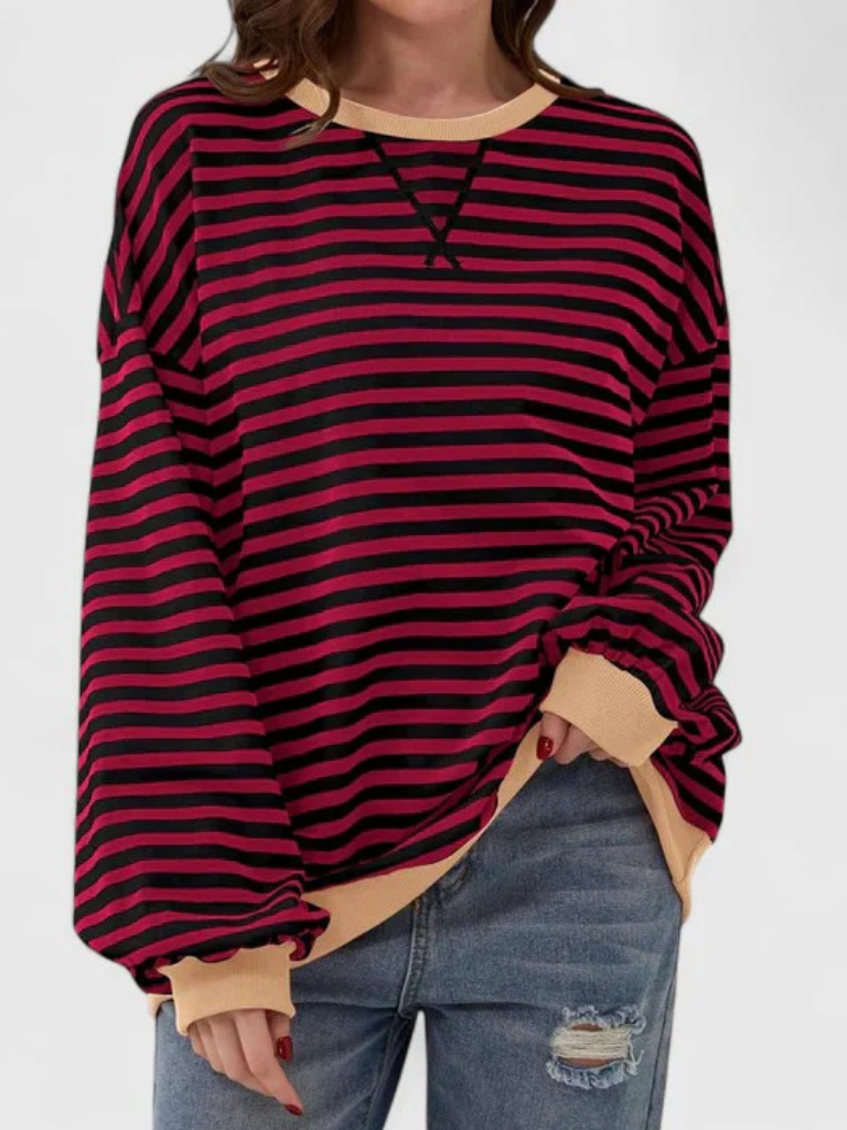 ISSAH COZY STRIPE SWEATER