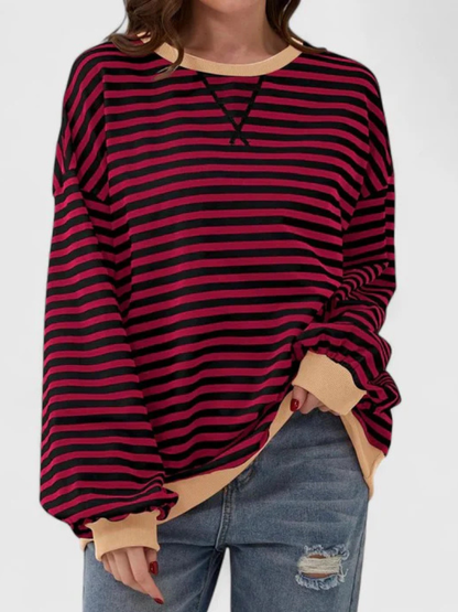 ISSAH COZY STRIPE SWEATER