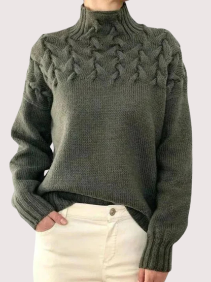 SELENE ROLLKRAGEN-PULLOVER