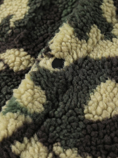 Tarnmuster Teddy-Jacke mit Taschen