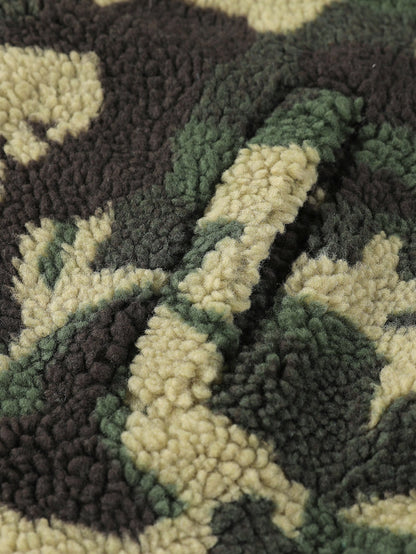 Tarnmuster Teddy-Jacke mit Taschen