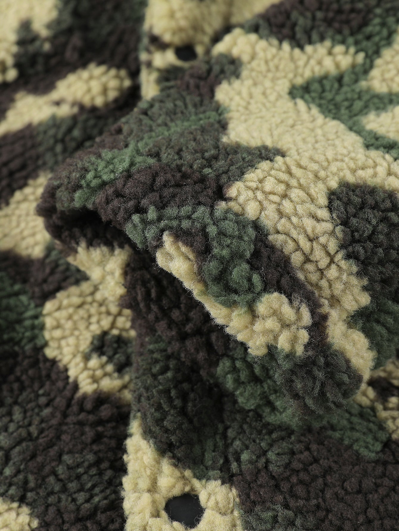 Tarnmuster Teddy-Jacke mit Taschen