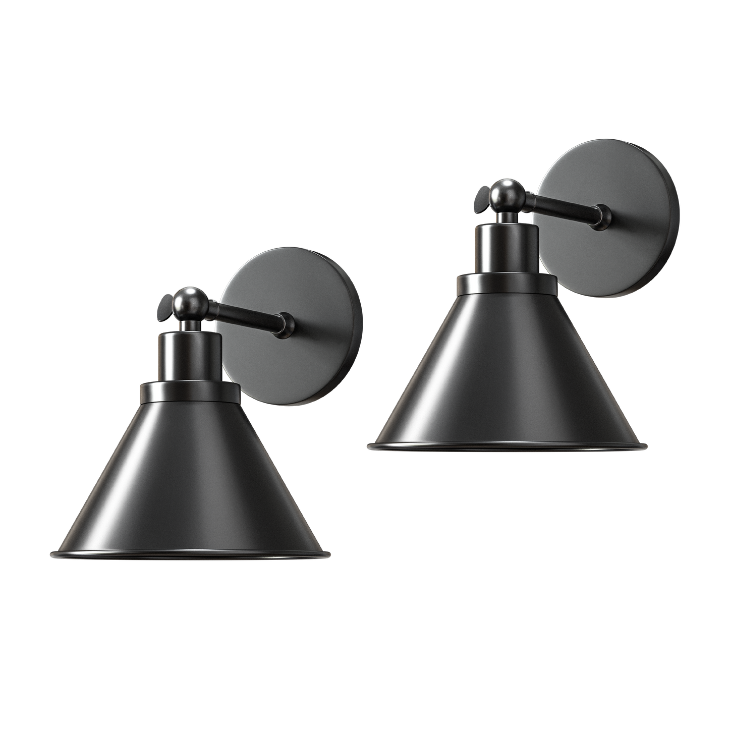 INDUSTRIELLE DRAHTLOSE WANDLAMPEN (SET AUS 2)