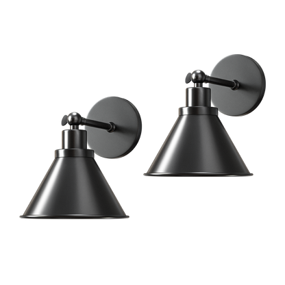 INDUSTRIELLE DRAHTLOSE WANDLAMPEN (SET AUS 2)