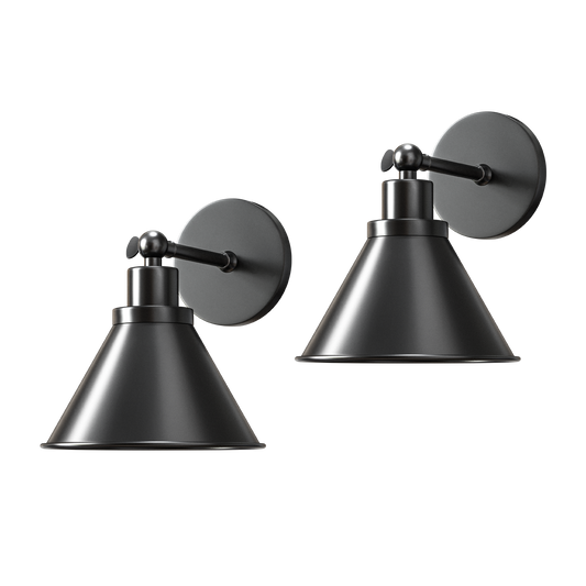 INDUSTRIELLE DRAHTLOSE WANDLAMPEN (SET AUS 2)