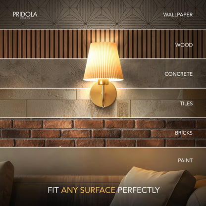 GEBOGENES DRAHTLOSES WANDLICHTER  (SET AUS 2)