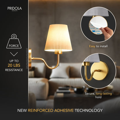 GEBOGENES DRAHTLOSES WANDLICHTER  (SET AUS 2)