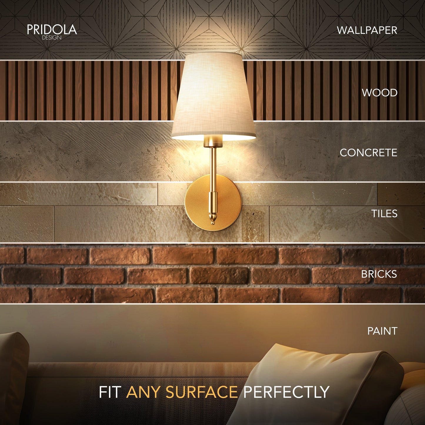 MODERNE DRAHTLOSE WANDLEUCHTEN (SET AUS 2)