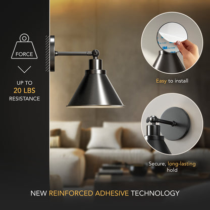 INDUSTRIELLE DRAHTLOSE WANDLAMPEN (SET AUS 2)