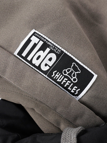 2 in 1 Kontrast Kapuzen Steppmantel