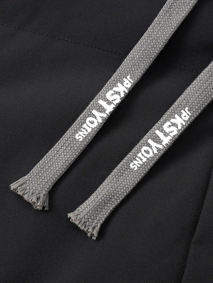 2-in-1 Kontrast Kapuzen Steppjacke