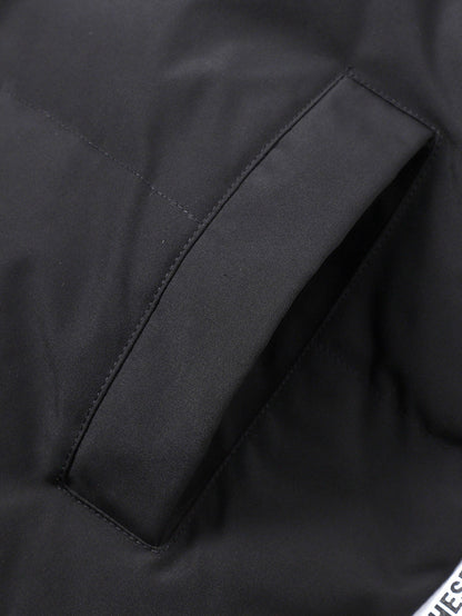 2-in-1 Kontrast Kapuzen Steppjacke