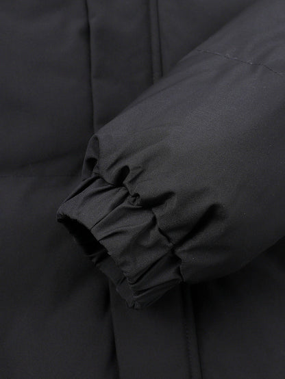 2-in-1 Kontrast Kapuzen Steppjacke