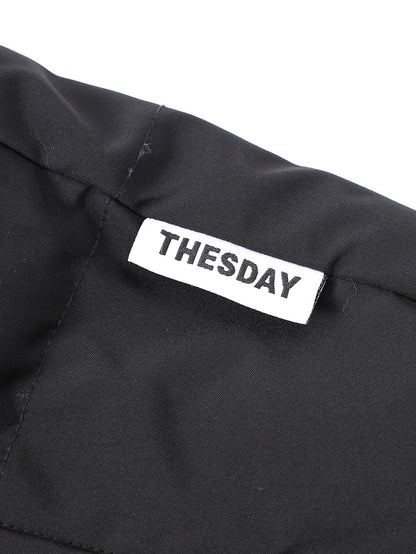 2-in-1 Kontrast Kapuzen Steppjacke