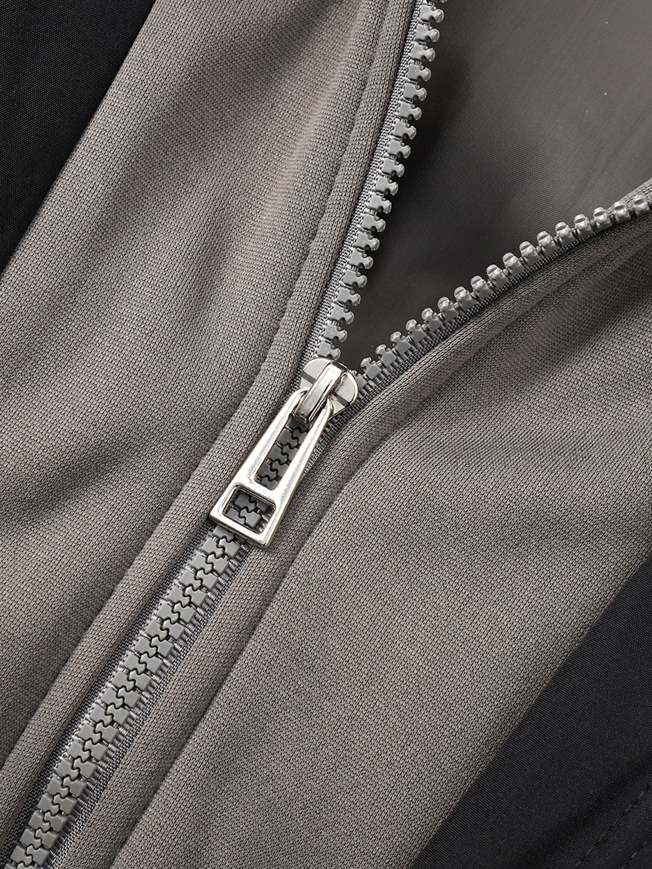 2-in-1 Kontrast Kapuzen Steppjacke