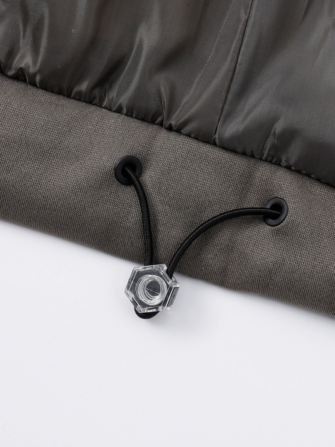 2-in-1 Kontrast Kapuzen Steppjacke