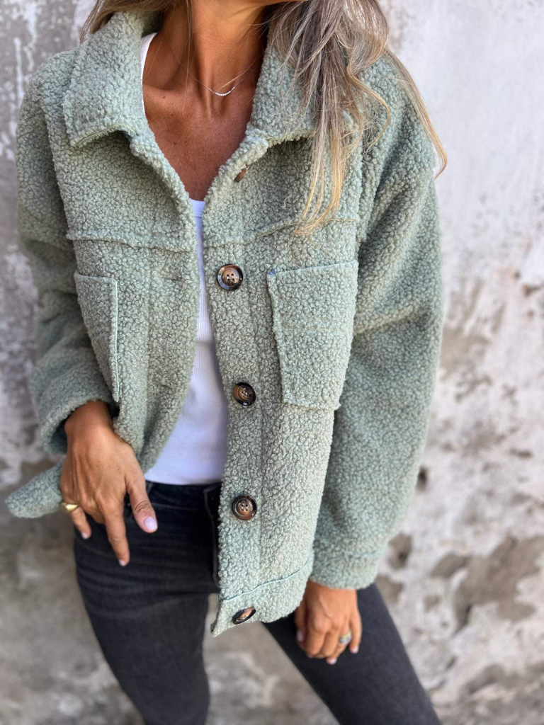 SANDRA GEMÜTLICHE SHERPA-JACKE
