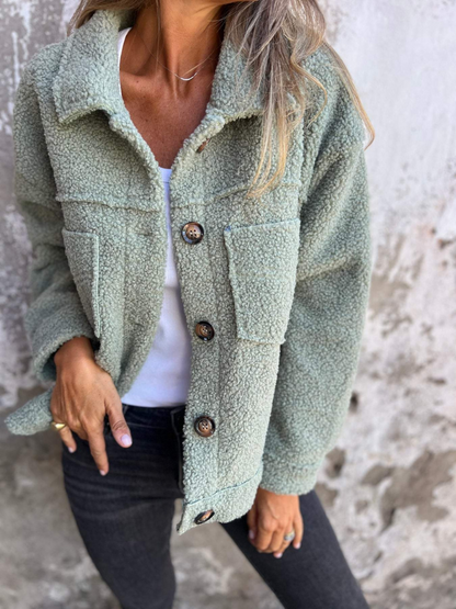 SANDRA GEMÜTLICHE SHERPA-JACKE