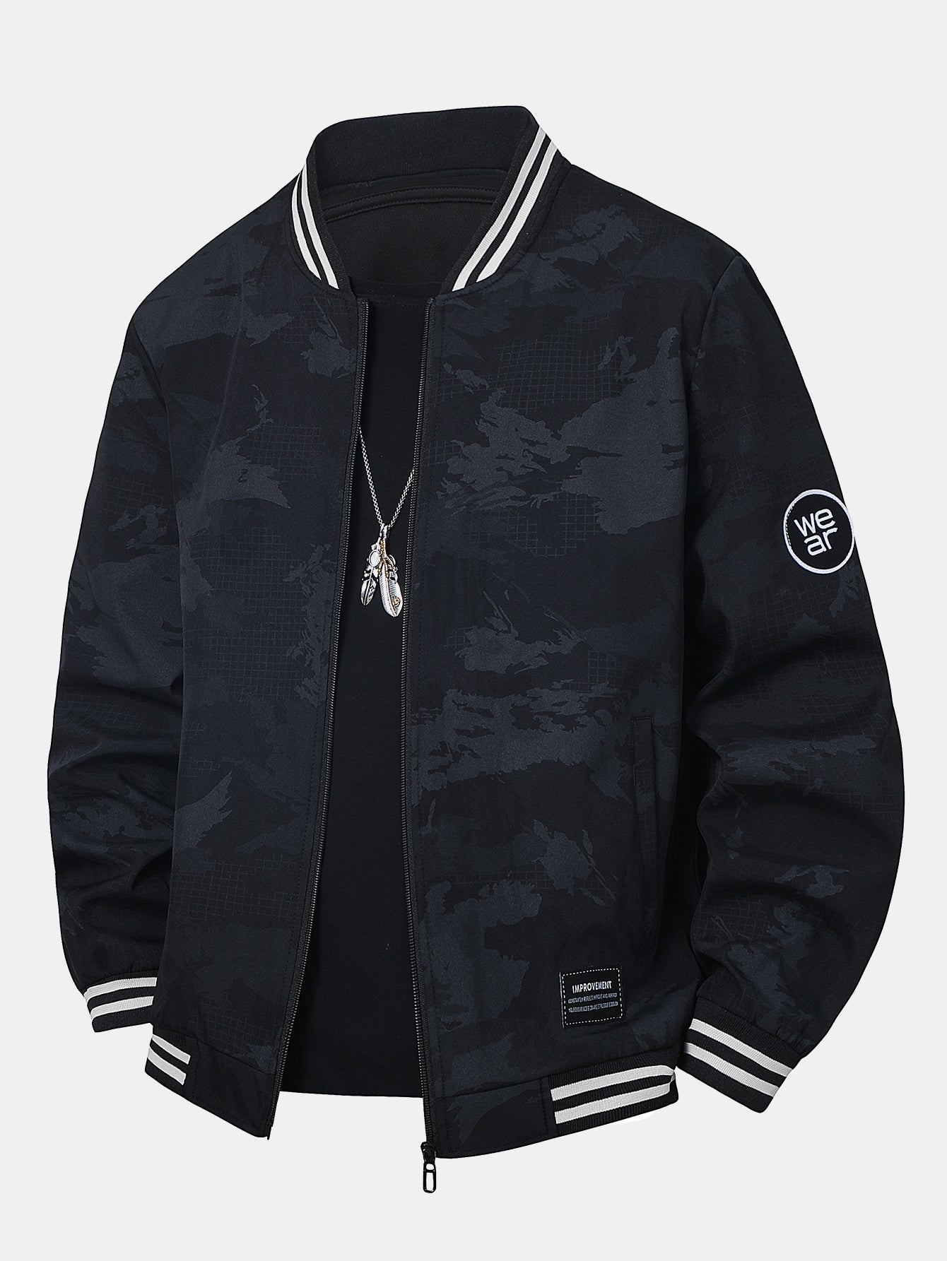 Baseballjacke in Tarnfarben