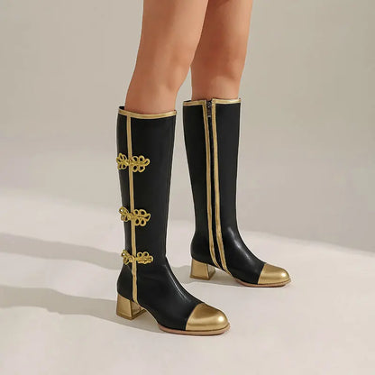 Goldene Crest Stiefel