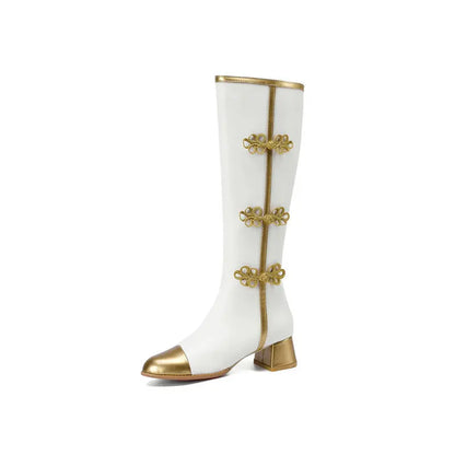 Goldene Crest Stiefel