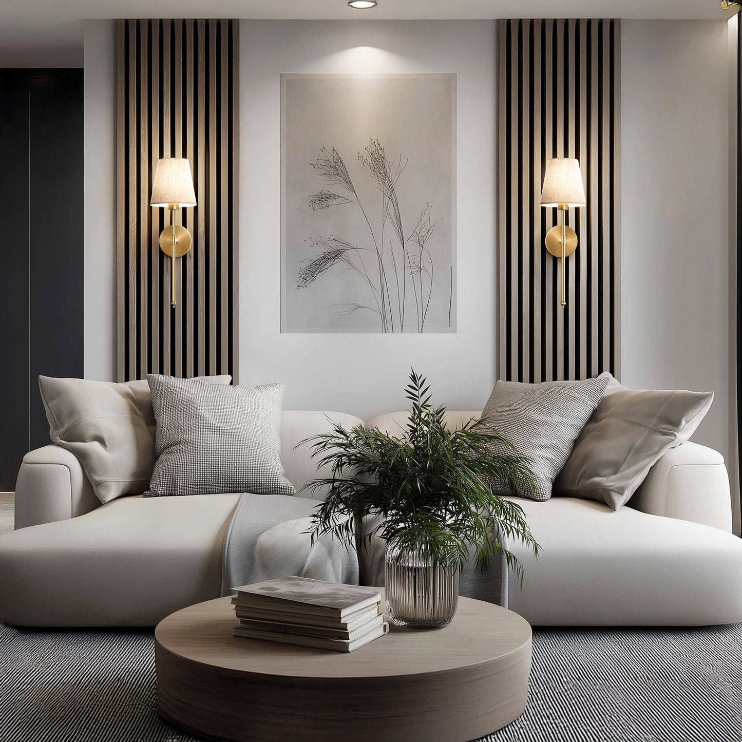 DRAHTLOSE HELLE WANDLEUCHTEN (SET AUS 2)