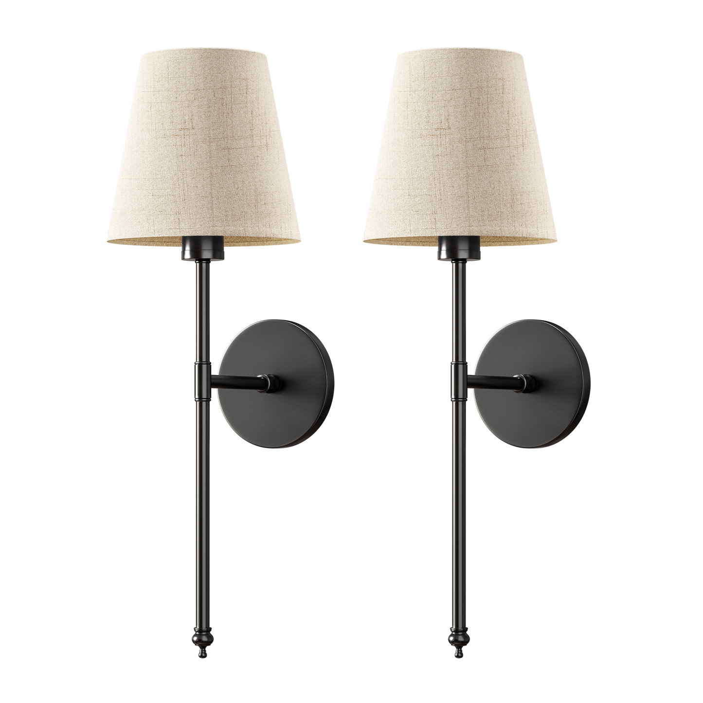 DRAHTLOSE HELLE WANDLEUCHTEN (SET AUS 2)