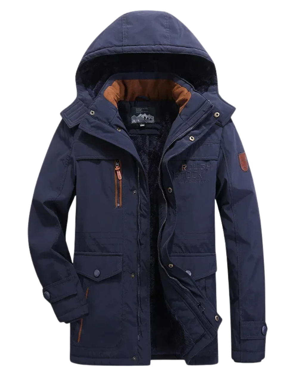 Elegante wattierte Winterjacke
