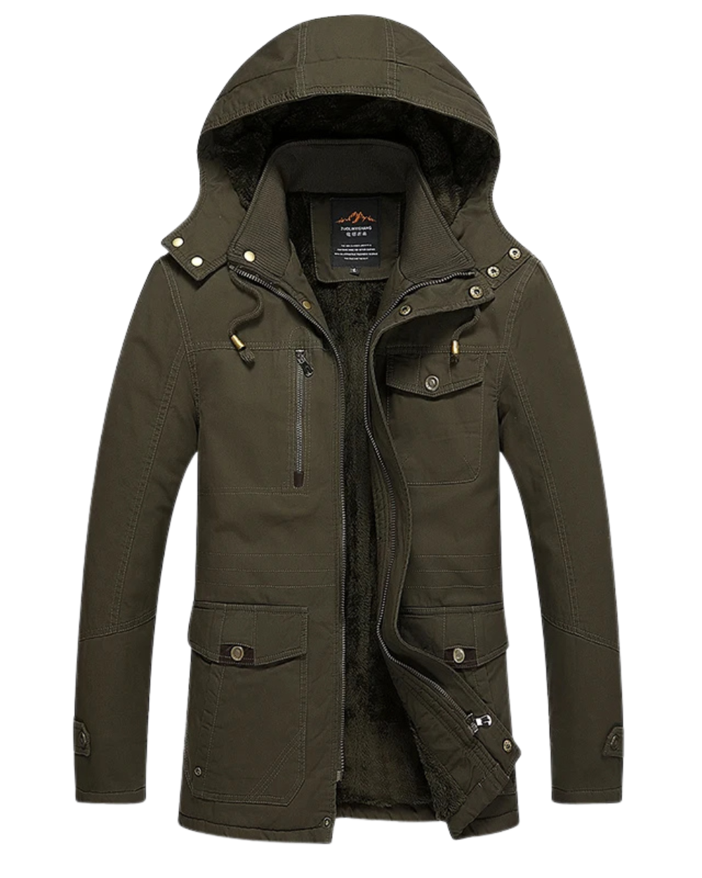 Elegante wattierte Winterjacke aus Baumwolle
