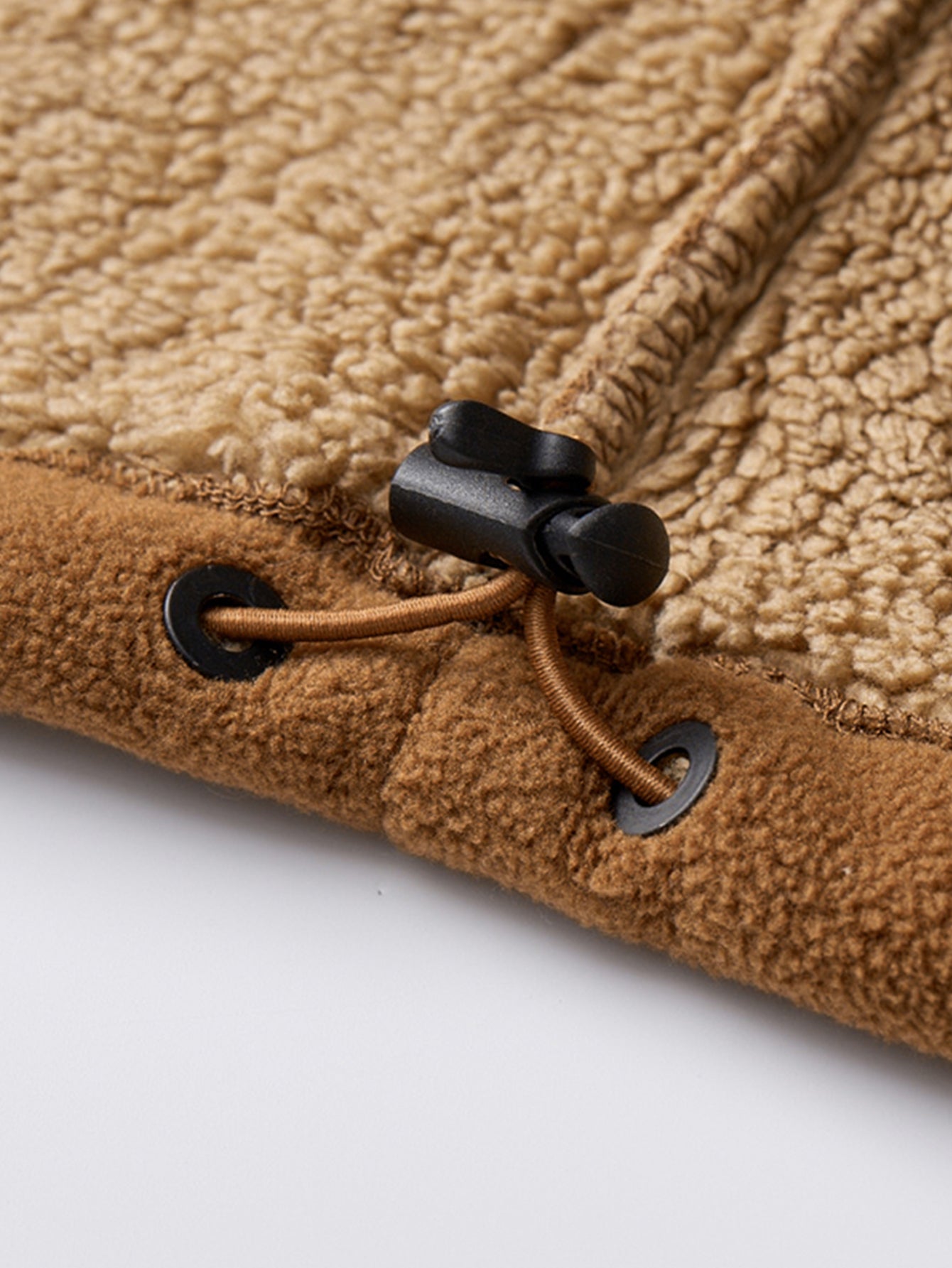 Teddygefütterte Polar-Fleece-Reißverschluss-Jacke mit Stehkragen