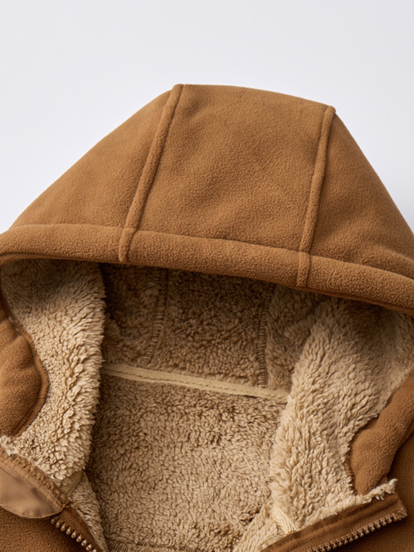 Teddy gefütterte Fleecejacke mit Kapuze