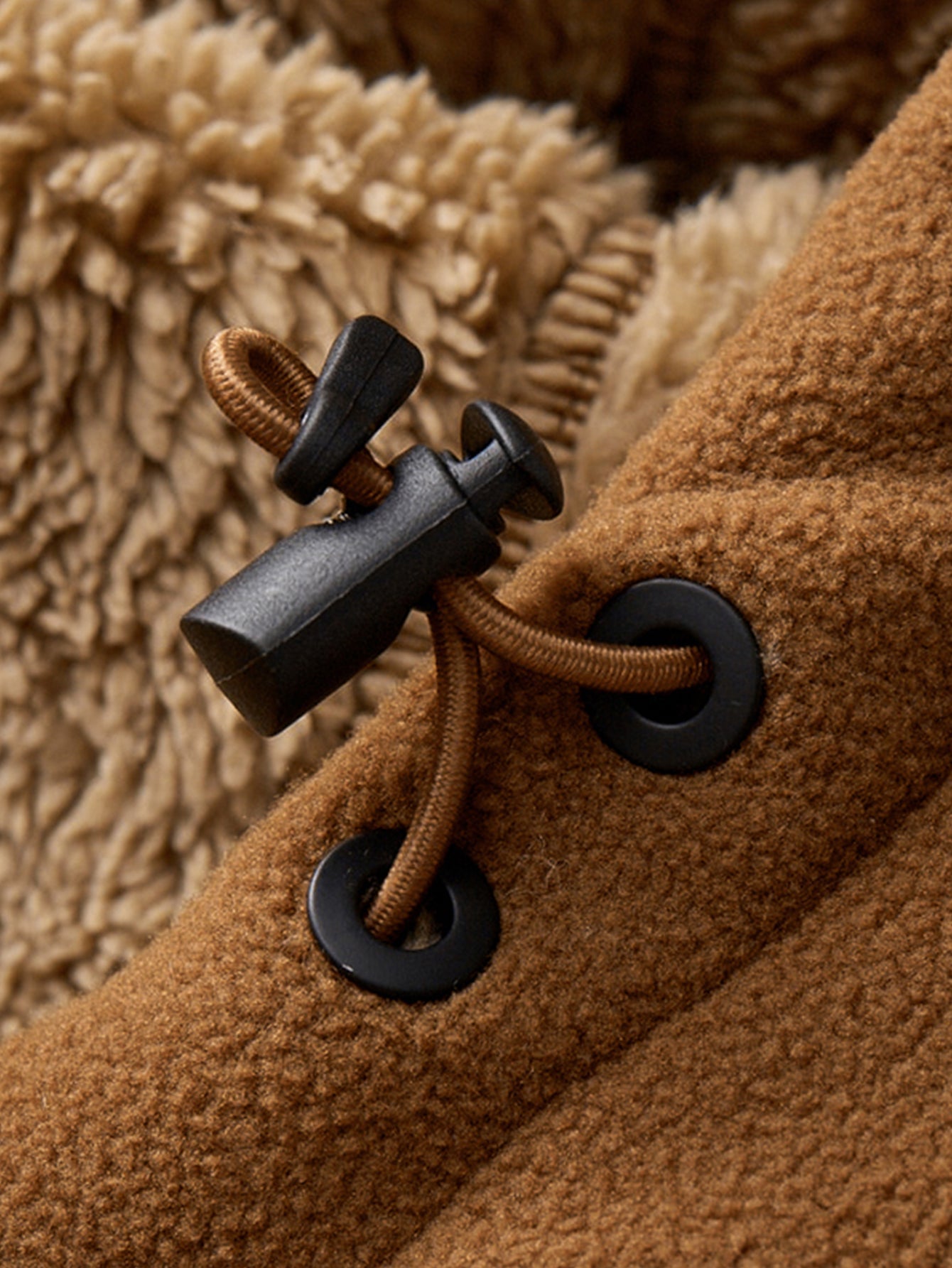 Teddy gefütterte Fleecejacke mit Kapuze