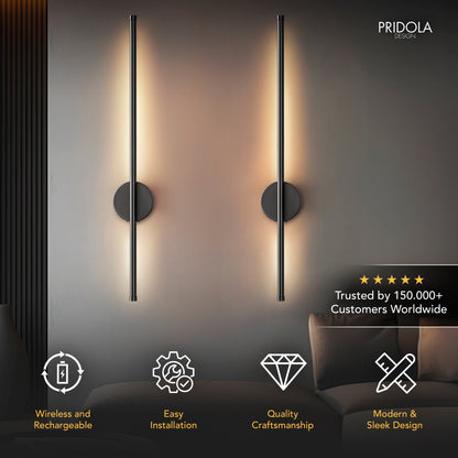 DRAHTLOSE MODERNE WANDLEUCHTEN (SET AUS 2)