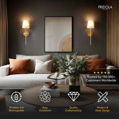 DRAHTLOSE WANDLAMPEN (SET AUS 2)