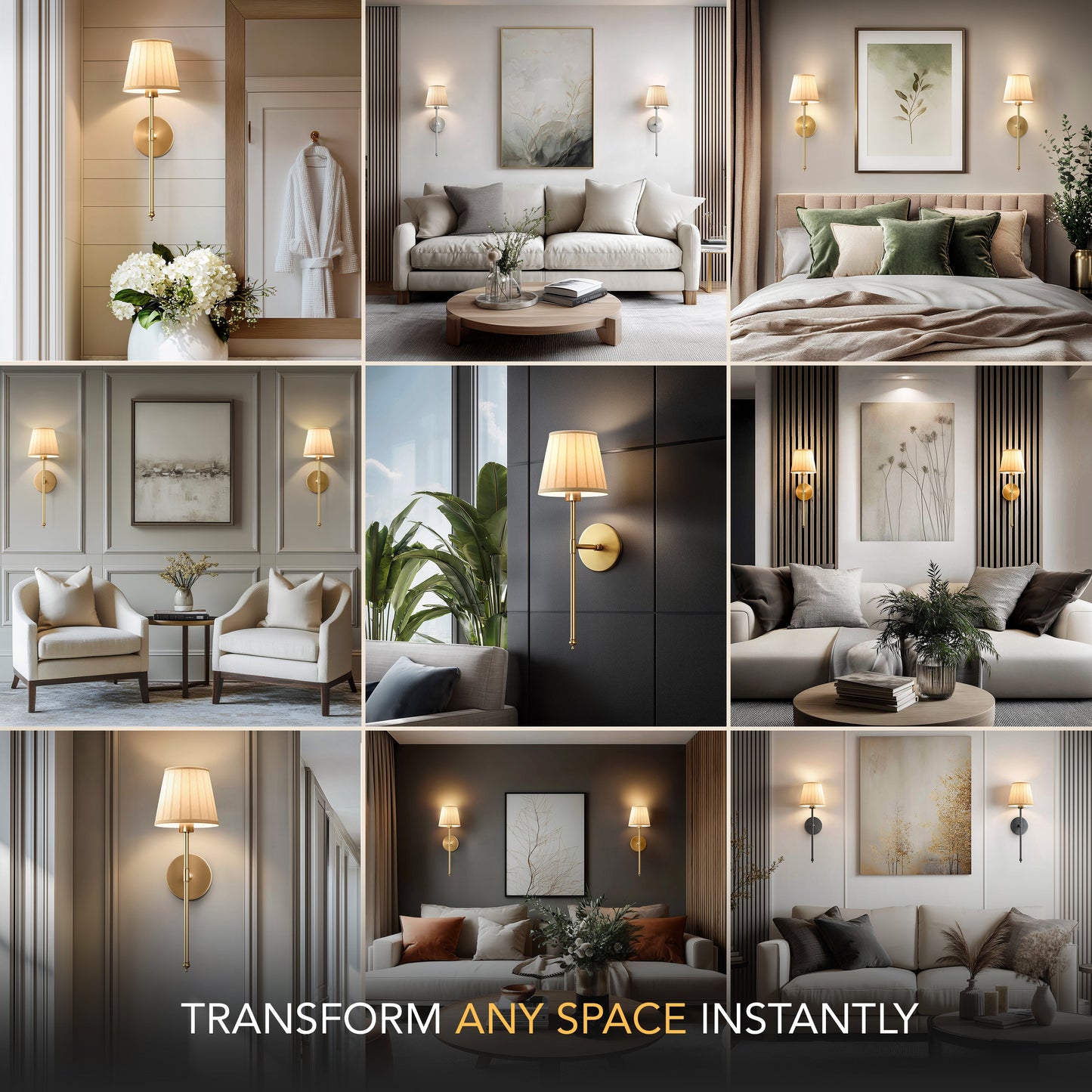 DRAHTLOSE FALTENWANDLEUCHTEN (SET AUS 2)