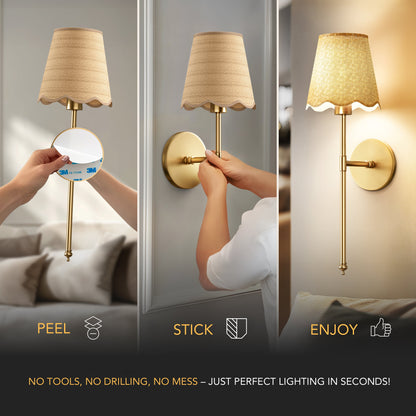 DRAHTLOSE BOHO WANDLEUCHTEN (SET AUS 2)