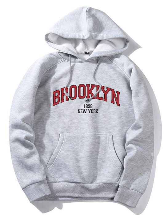 Brooklyn Graphic Hoodie with Letter Design