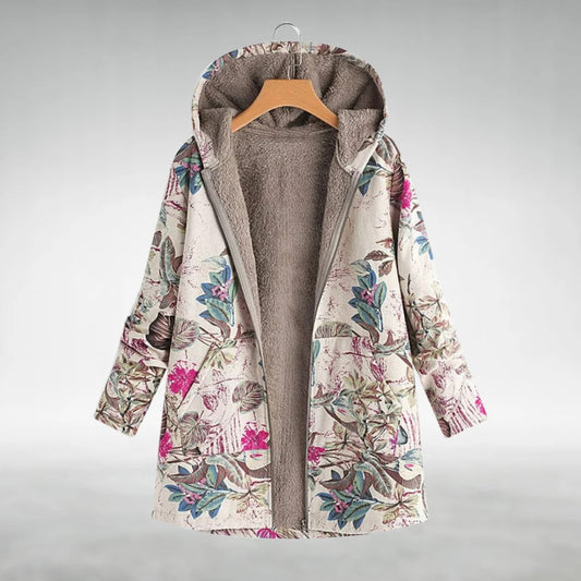 Fleural™ – Stylische Fleecejacke mit Blumenmuster