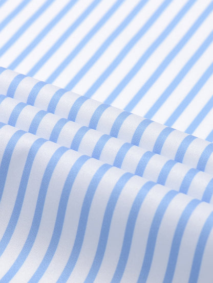 Knitterfreies gestreiftes Winchester-Hemd mit schlankem, konischem Schnitt