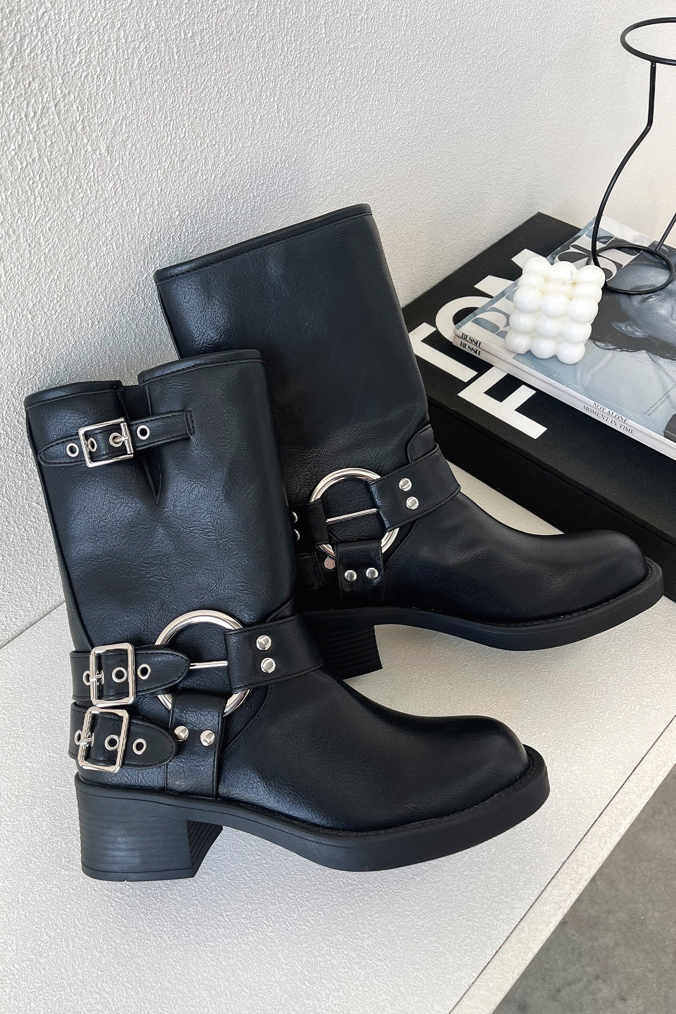 Damen Schwarze Kurze Stiefel