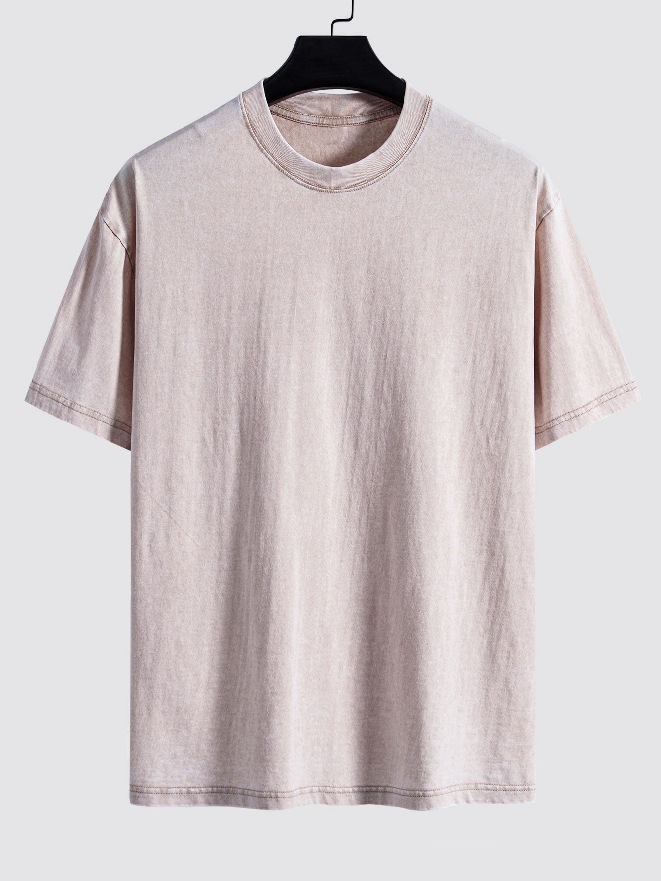 Basic gewaschenes, distressed Oversize T-Shirt mit Drop-Shoulder