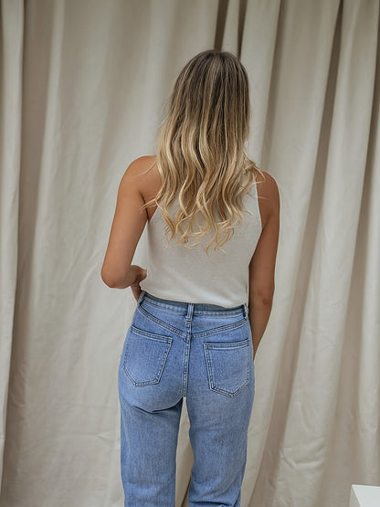 WERLINDE I ÄRMELLOSES SOMMERTOP MIT RUNDHALS