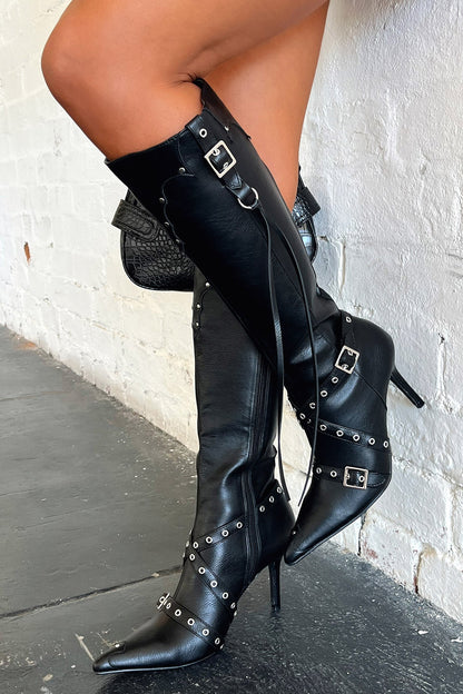 Erin™ Damen Schwarze Stiefel