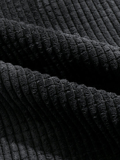 Corduroy Paisley Print Panel Pants