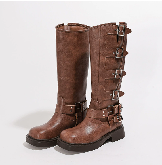 Emilia™ Braune Phoenix-Stiefel